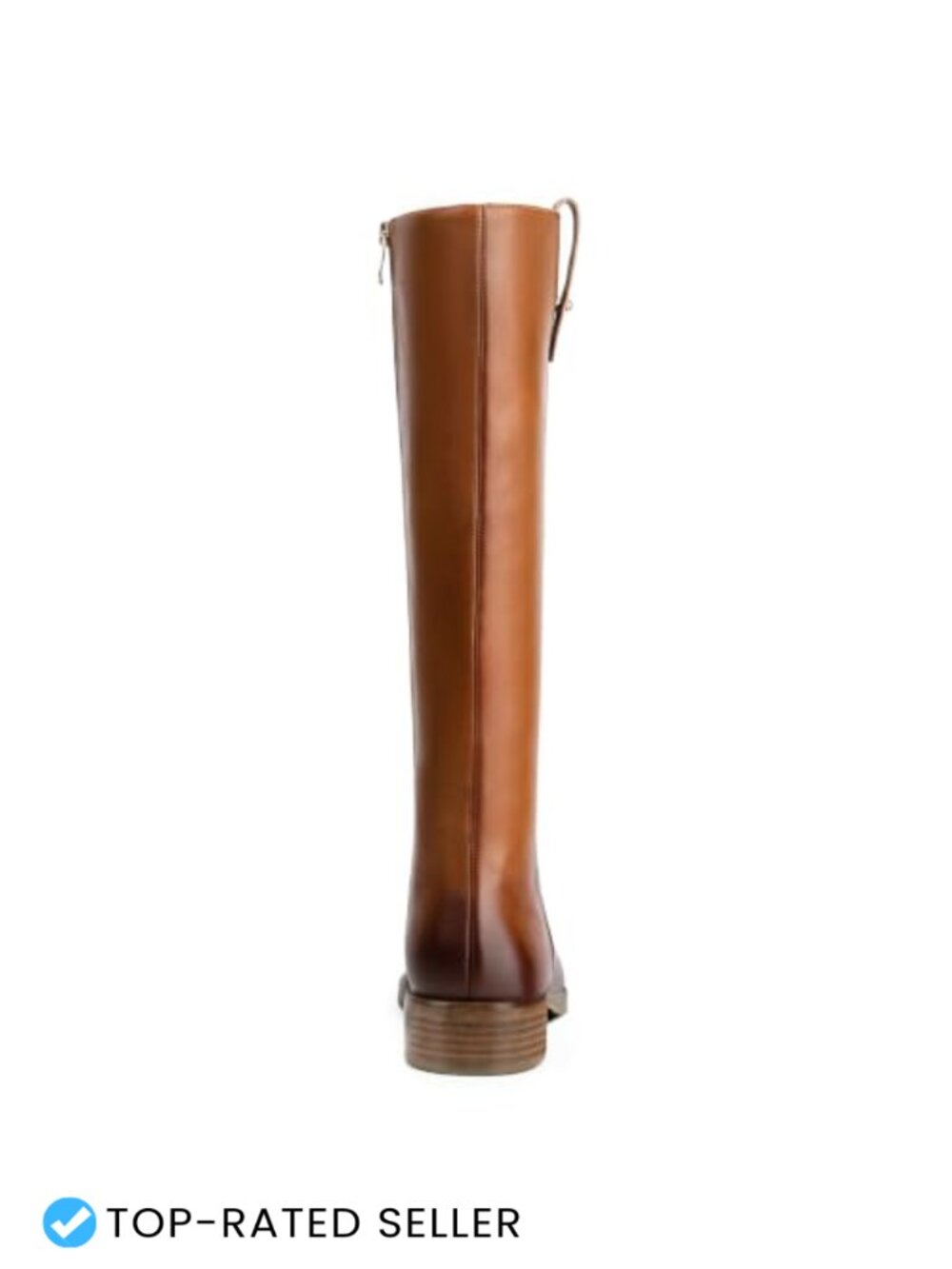 Knee High Boots for Women Low Heel Tall Pull On Faux Leather - Picture 5 of 6